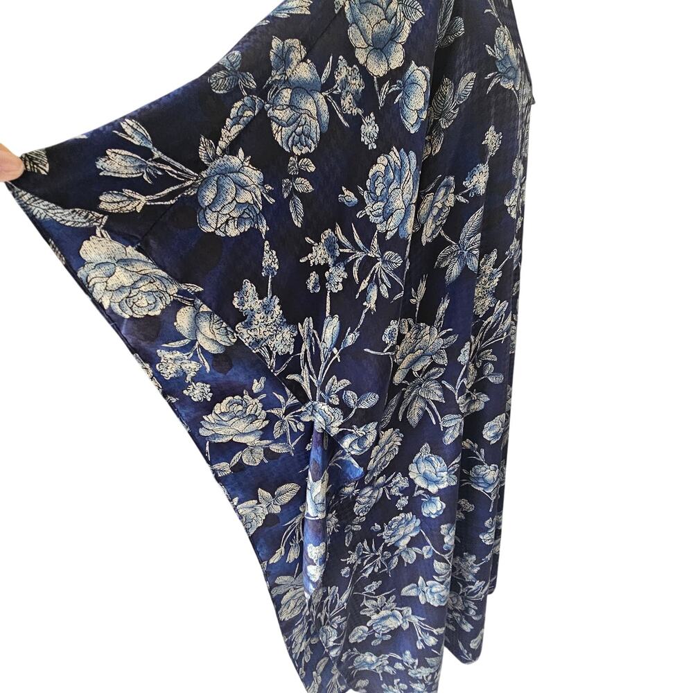 Vintage California Dynasty Women's Full length Kaftan Kimono, Blue, One Size - Picture 7 of 13